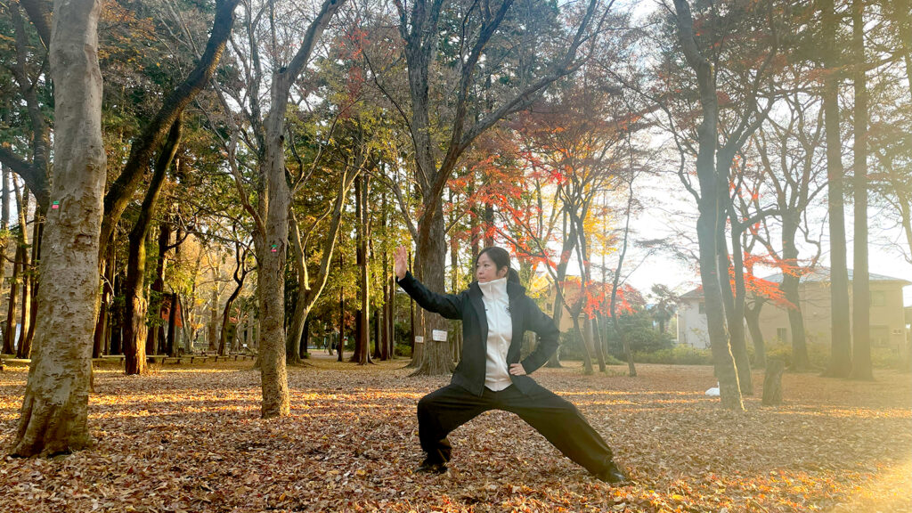 井の頭公園で陳式太極拳 横山春光